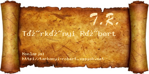 Tárkányi Róbert névjegykártya