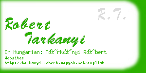 robert tarkanyi business card